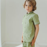 Pigiama sartoriale bambino/a verde