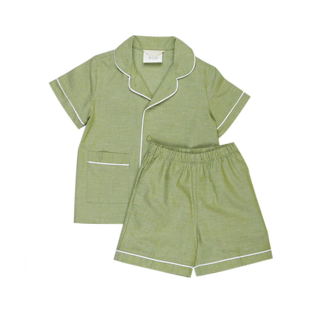 Pigiama sartoriale bambino/a verde