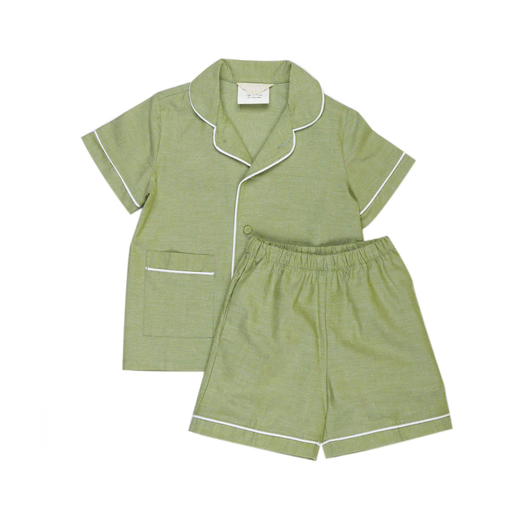 Pigiama sartoriale bambino/a verde