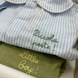 Pigiama sartoriale bambino/a verde