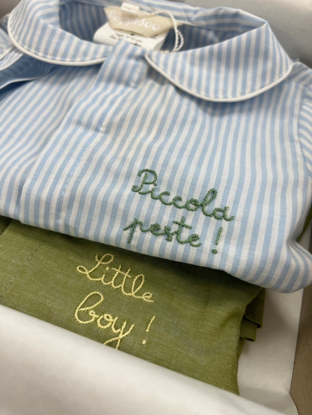 Pigiama sartoriale bambino/a verde
