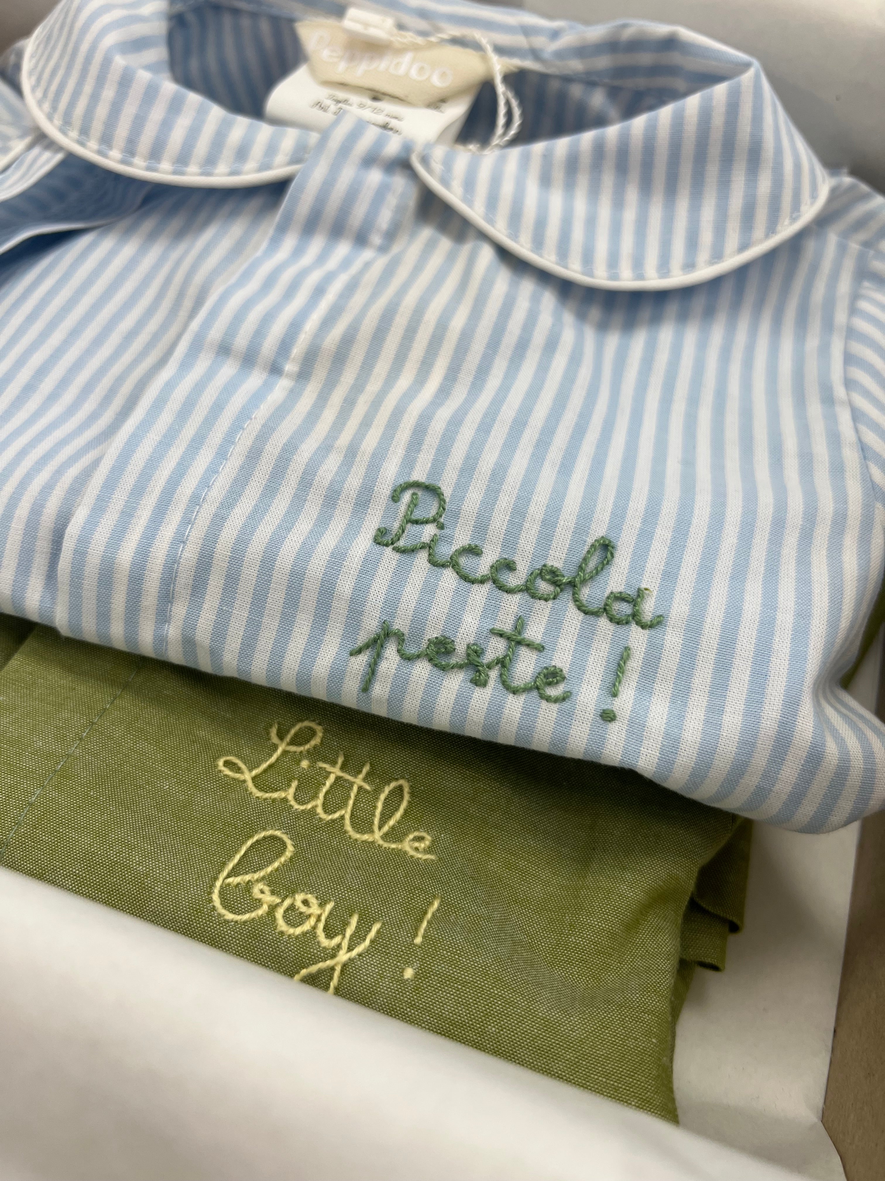Pigiama sartoriale bambino/a verde