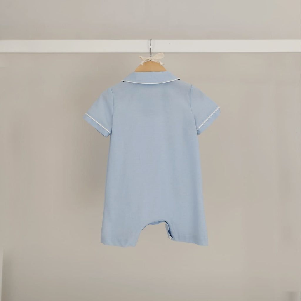 Pigiama sartoriale new born celeste