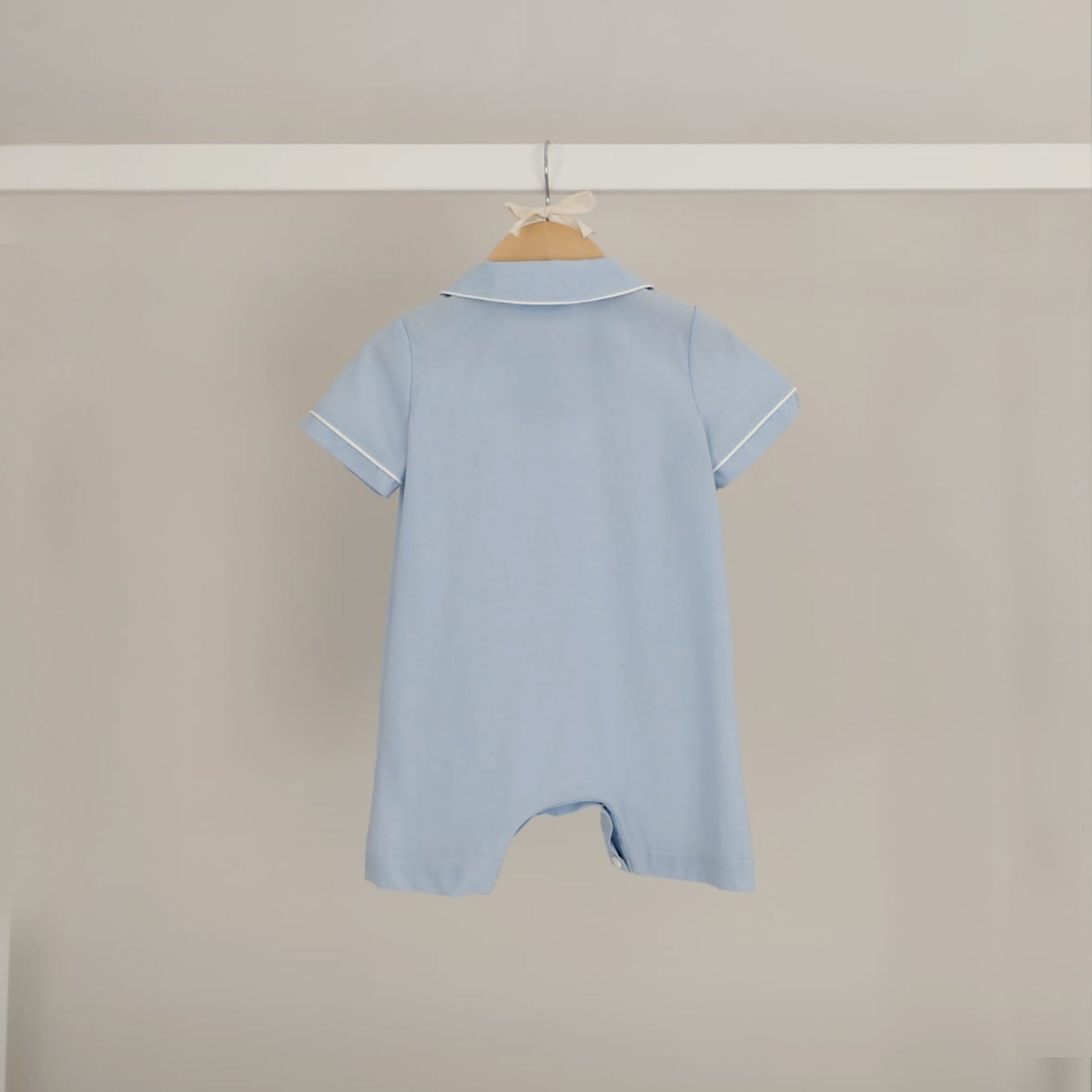 Pigiama sartoriale new born celeste