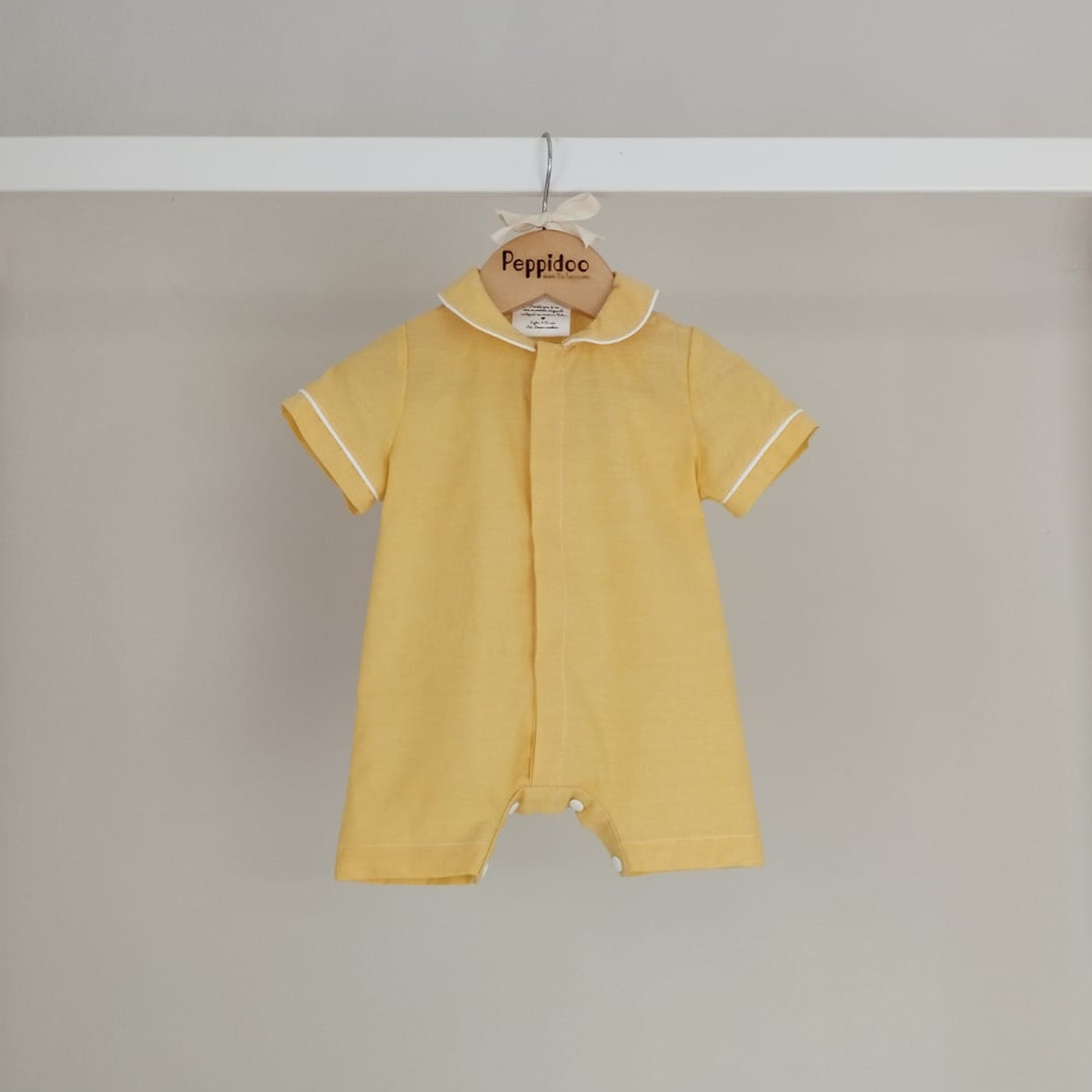 Pigiama sartoriale new born giallo