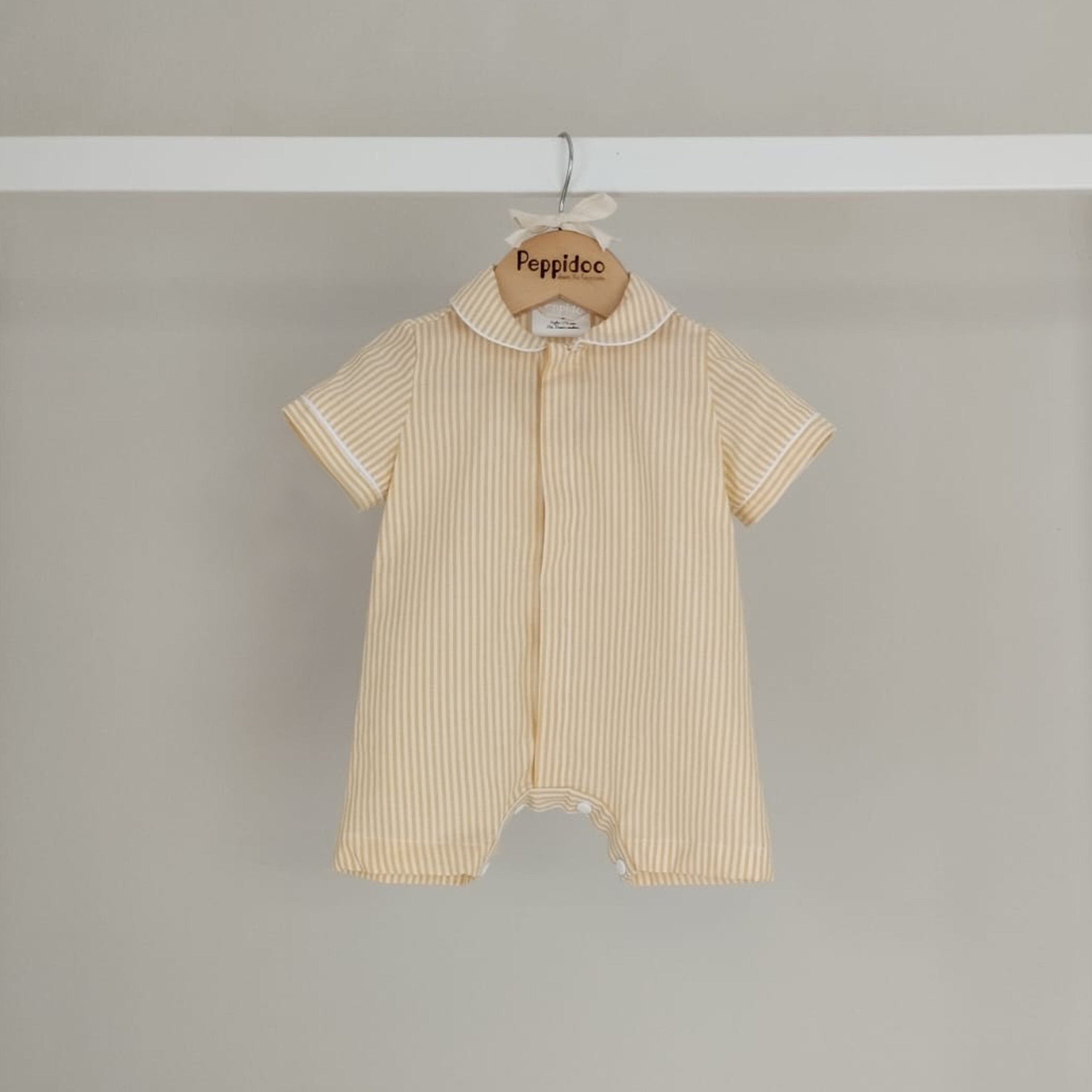 Pigiama sartoriale new born righe giallo