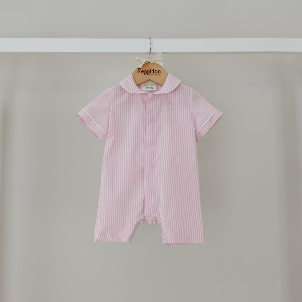 Pigiama sartoriale new born righe rosa