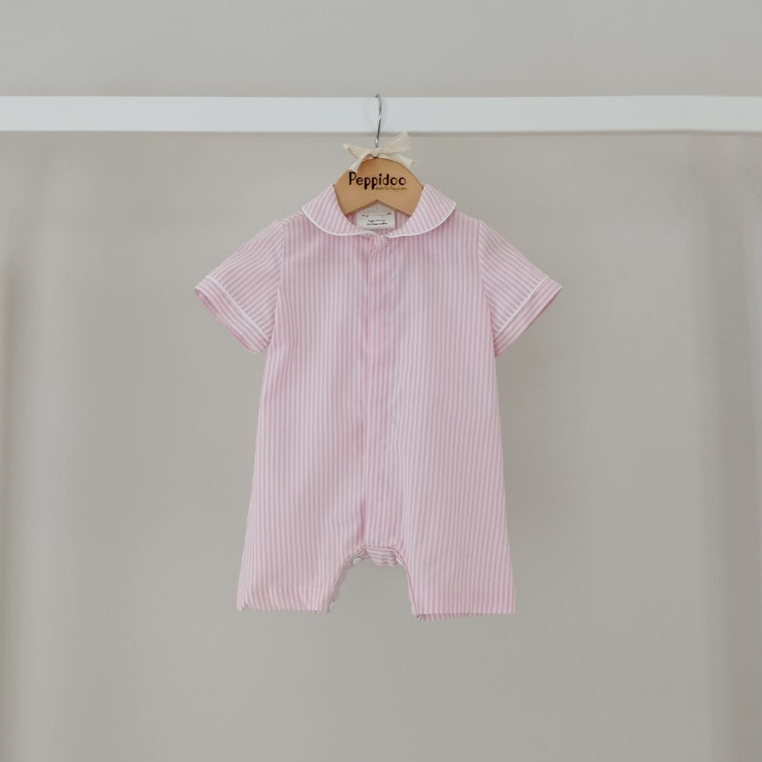 Pigiama sartoriale new born righe rosa