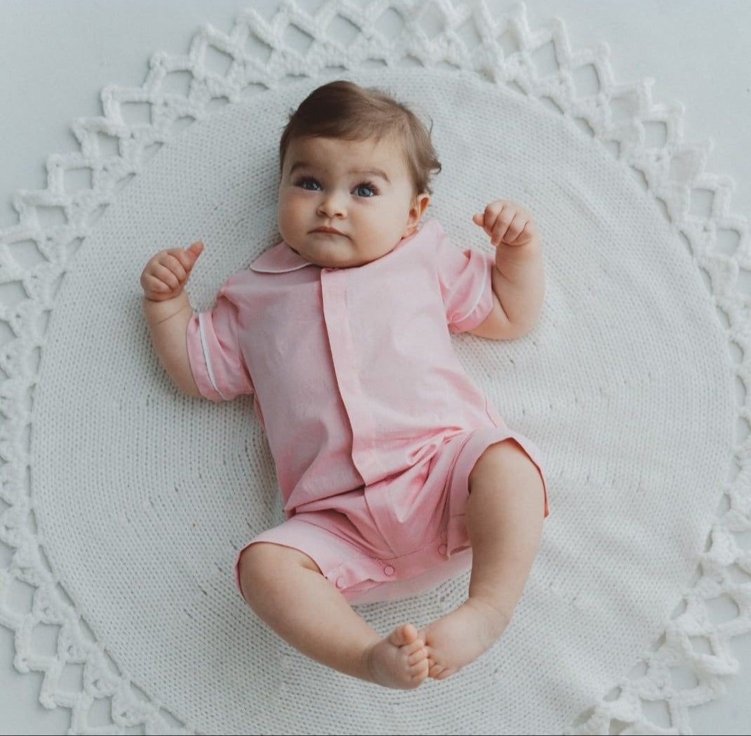Pigiama sartoriale new born rosa