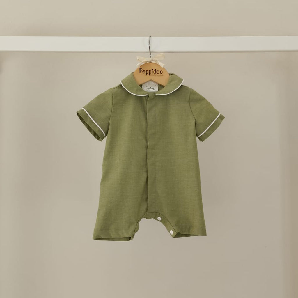 Pigiama sartoriale new born verde