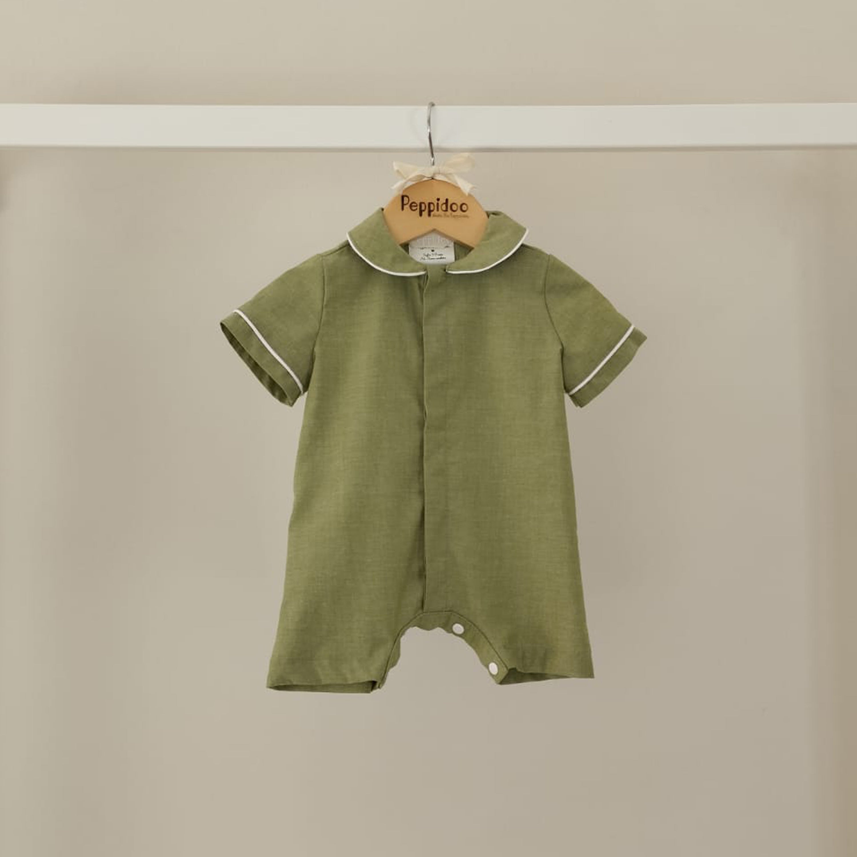 Pigiama sartoriale new born verde