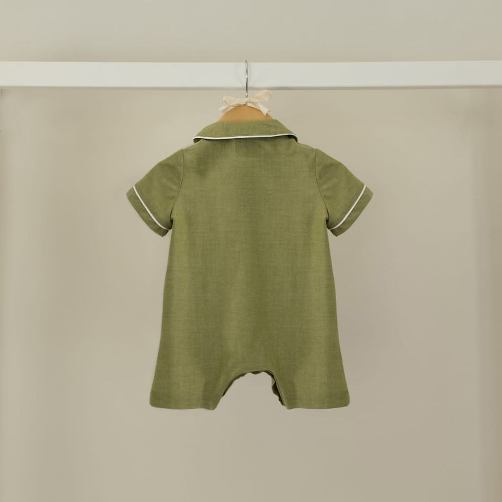Pigiama sartoriale new born verde