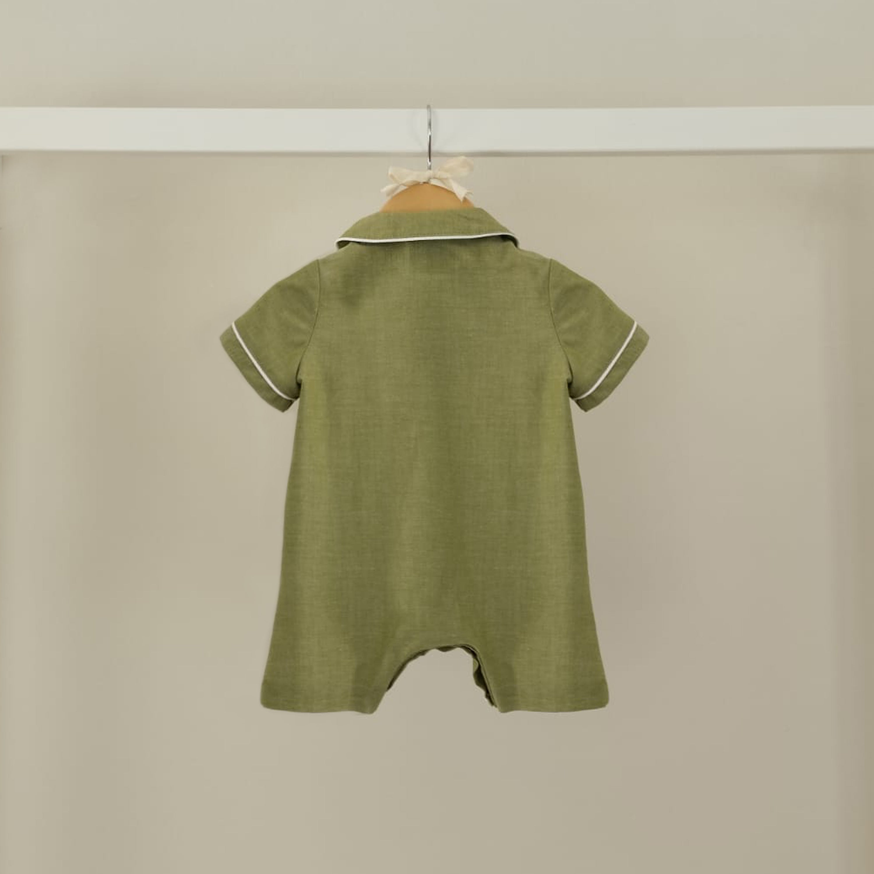 Pigiama sartoriale new born verde