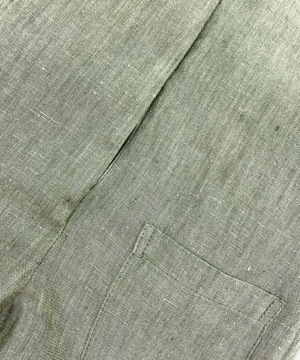 Salopette bambino lino verde militare