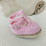 Scarpine all'uncinetto rosa