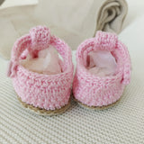 Scarpine all'uncinetto rosa
