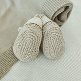 Scarpine sneackers all'uncinetto bianco