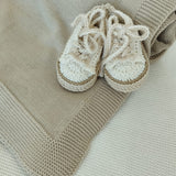 Scarpine sneackers all'uncinetto bianco