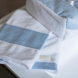Set asciugamano lino celeste