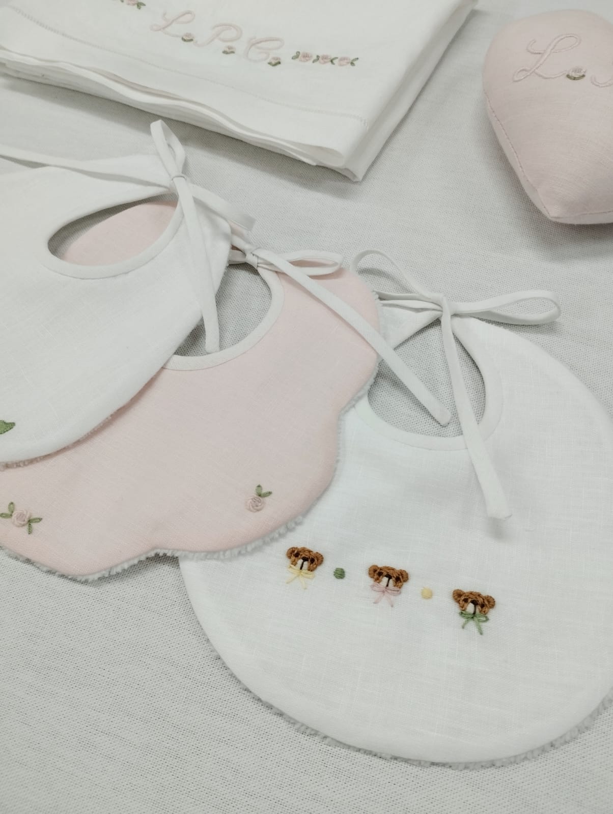 Set tre bavette rosa