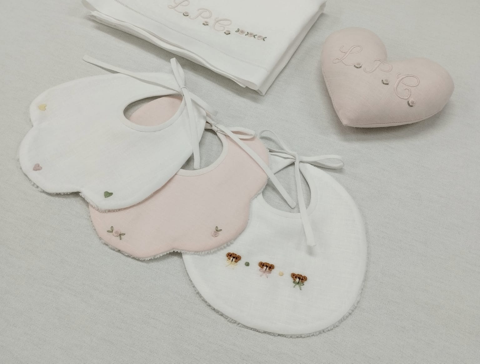 Set tre bavette rosa