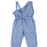 Tuta bambina lino blu jeans