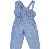 Tuta bambina lino blu jeans