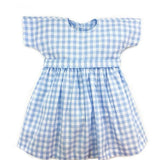 Vestito a quadri celeste