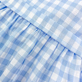 Vestito a quadri celeste