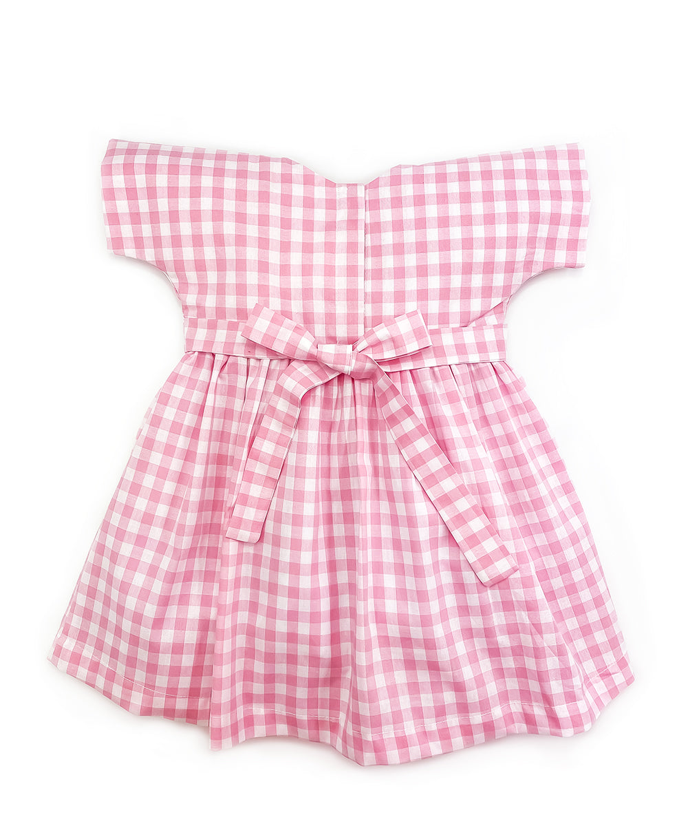 Vestito a quadri rosa