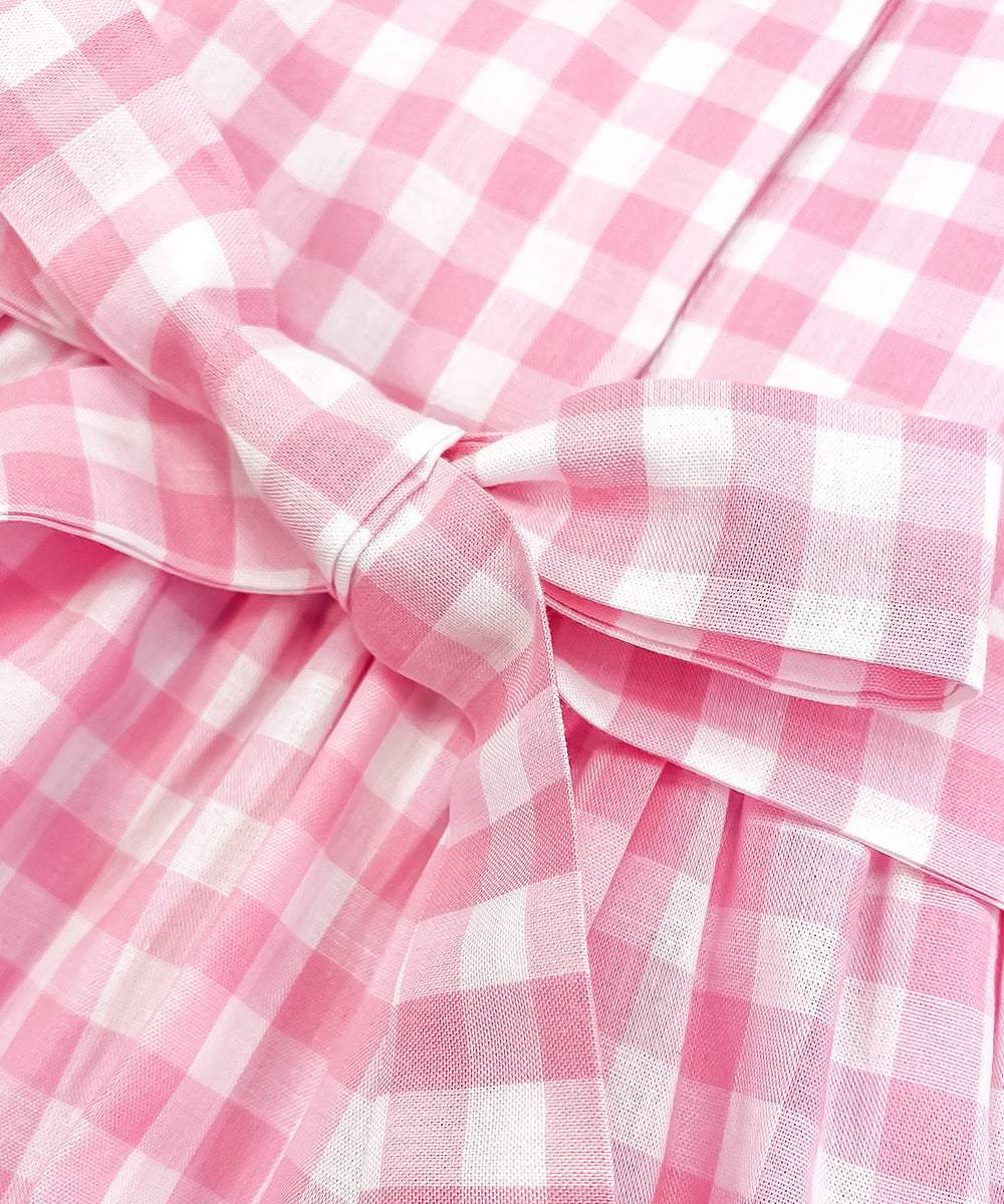 Vestito a quadri rosa