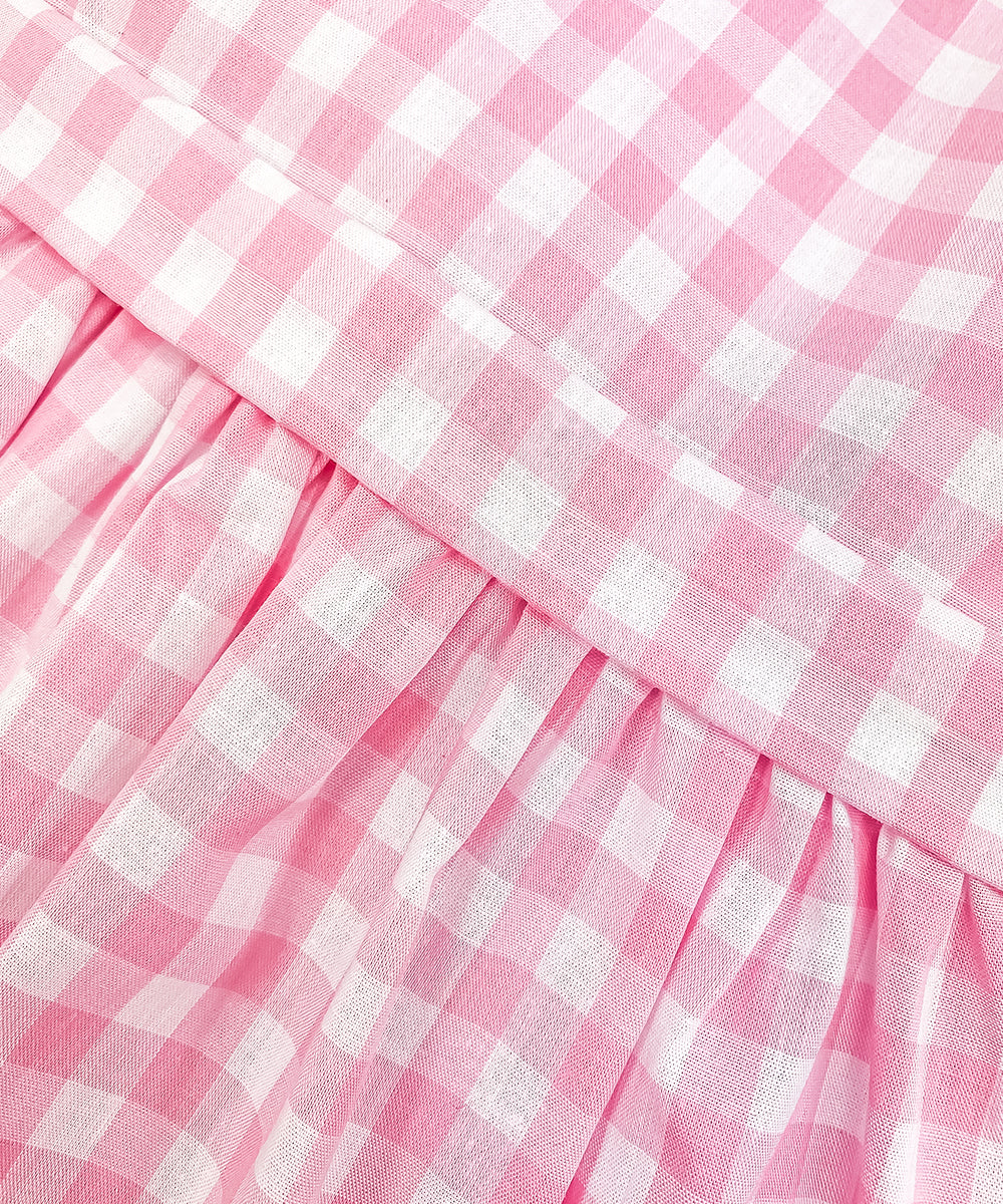 Vestito a quadri rosa