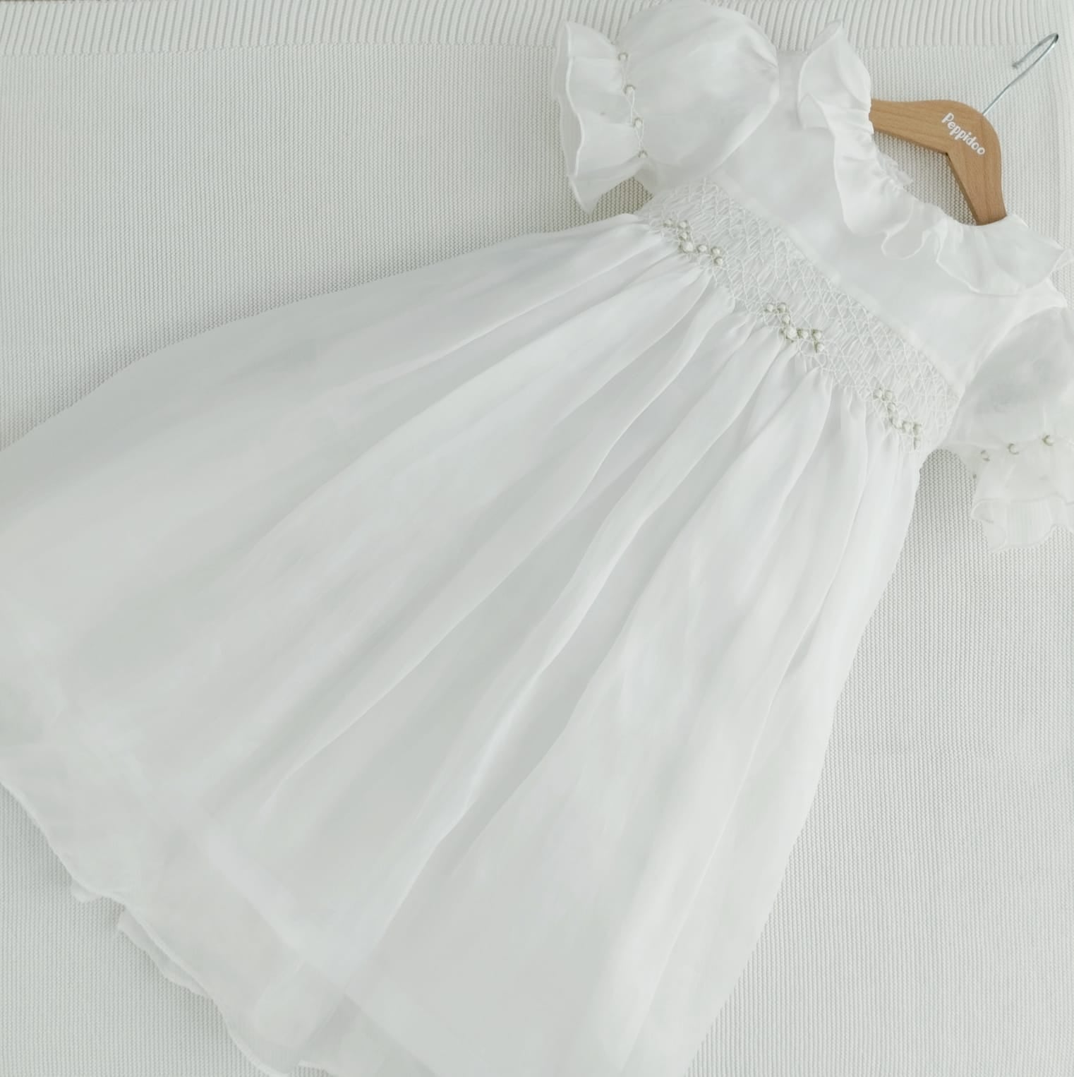 Vestito battesimale in organza