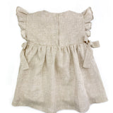Vestito con manichetta volant sabbia