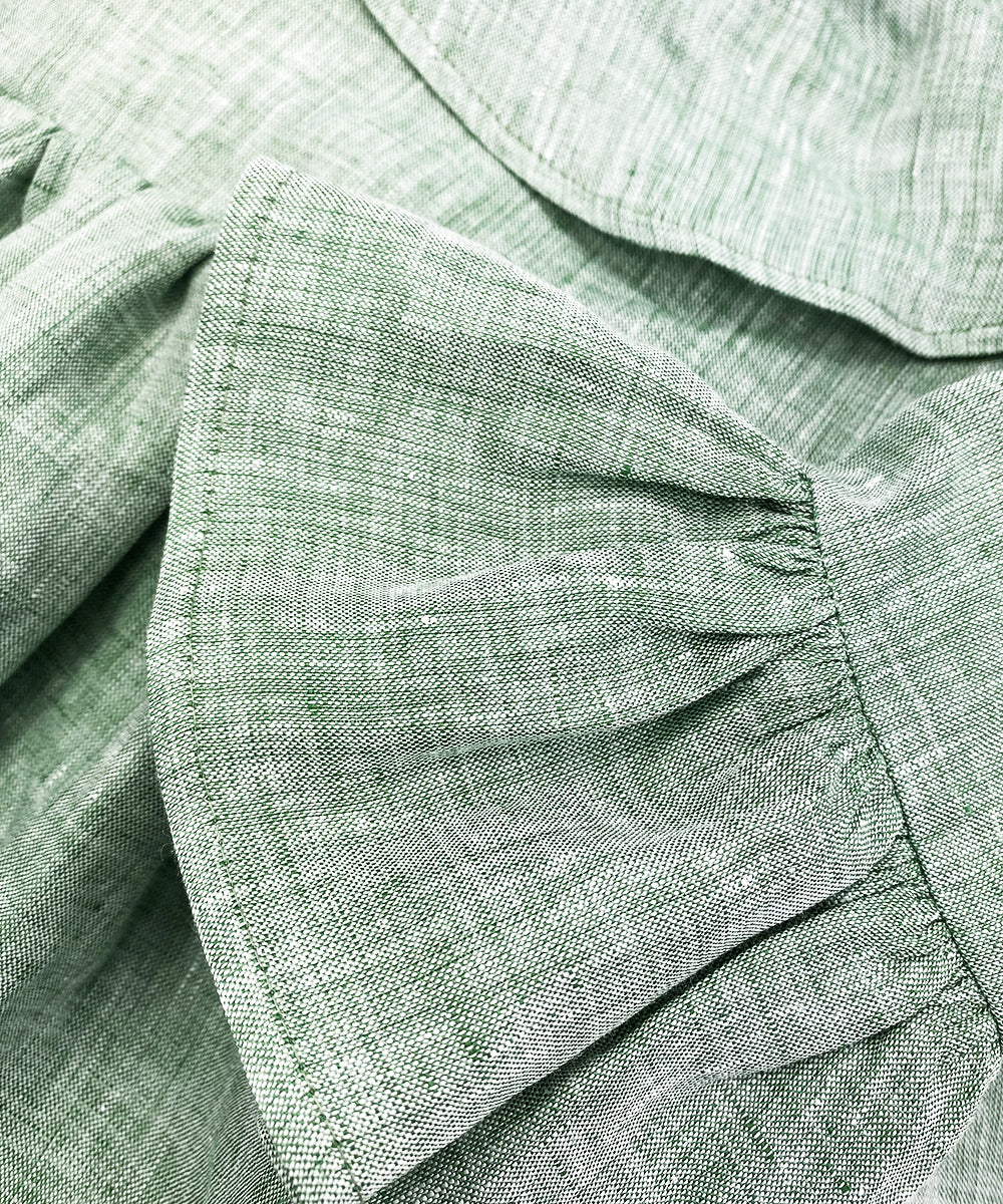 Vestito con volant verde