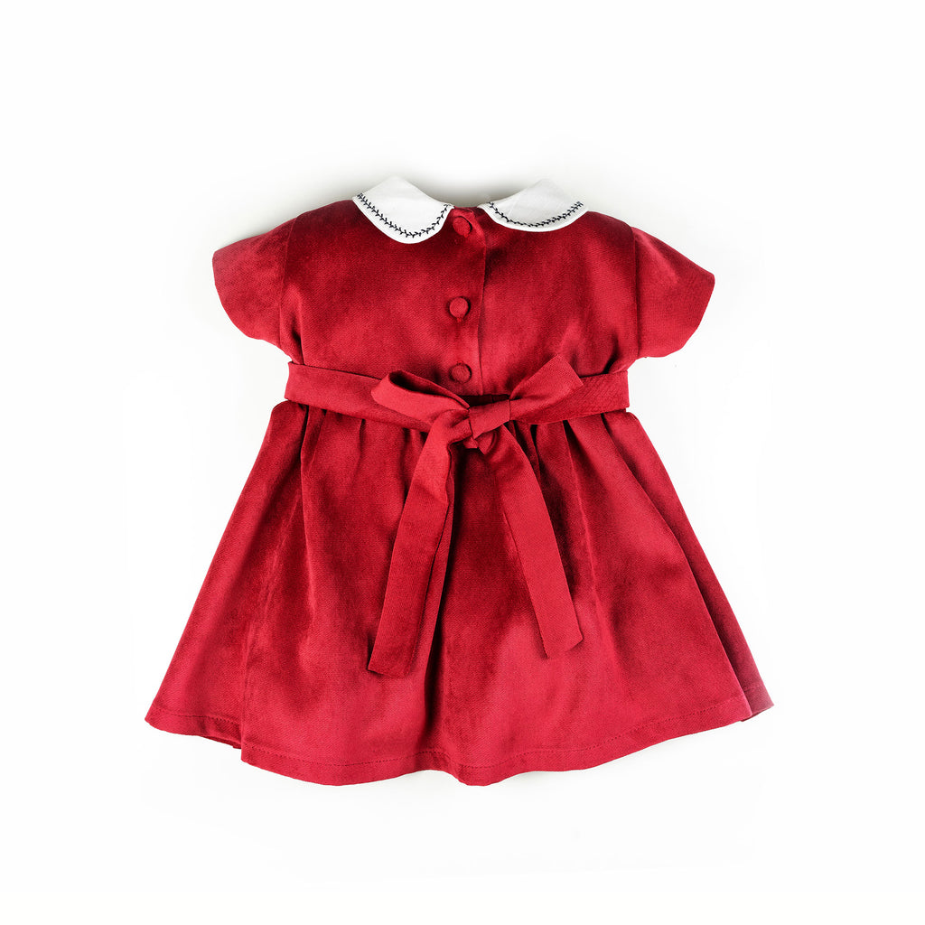 Vestito in velluto rosso