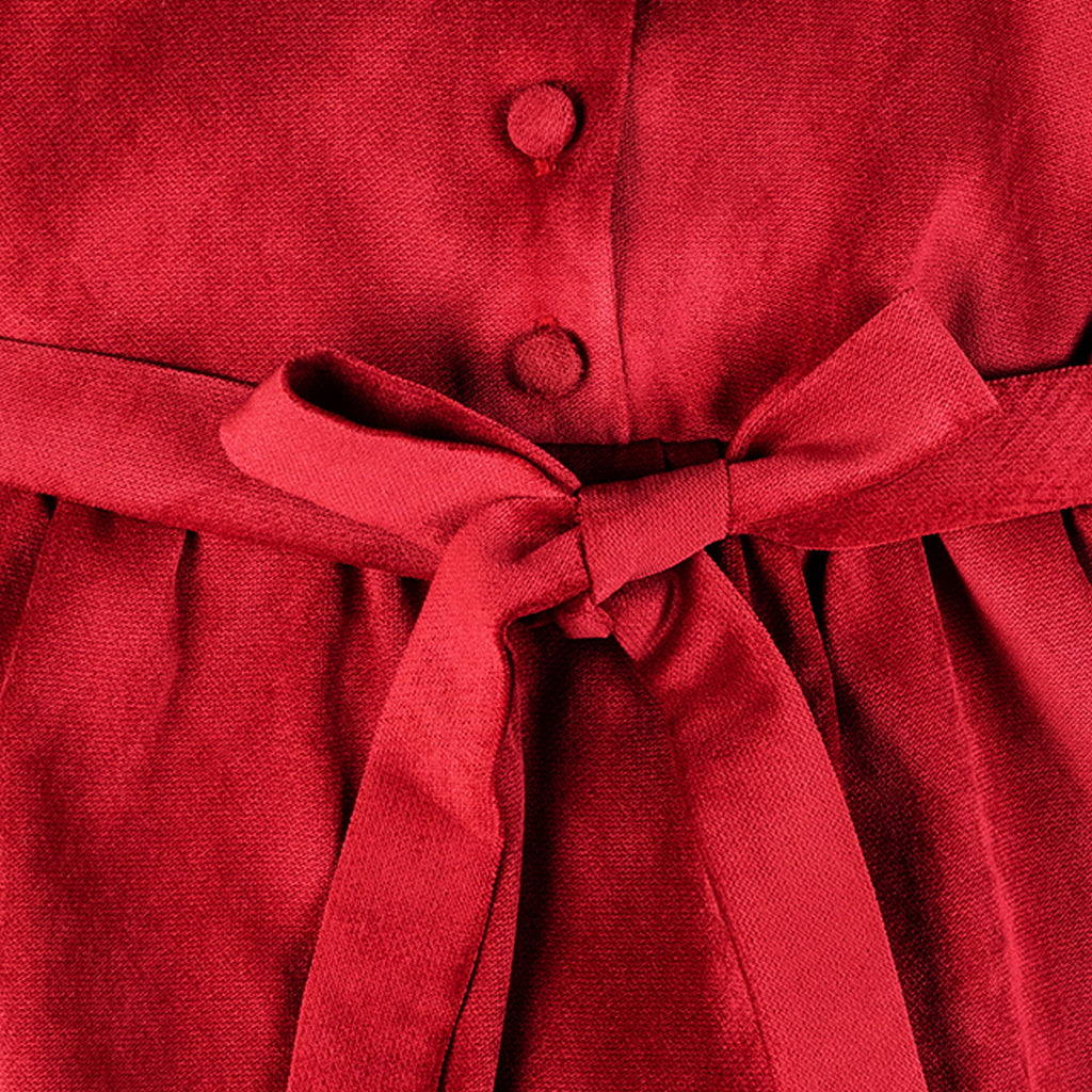 Vestito in velluto rosso
