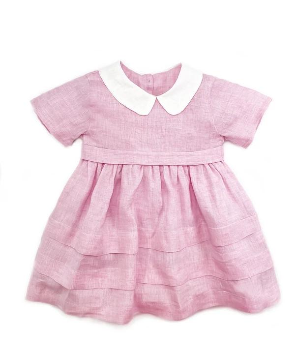 Vestito lino rosa