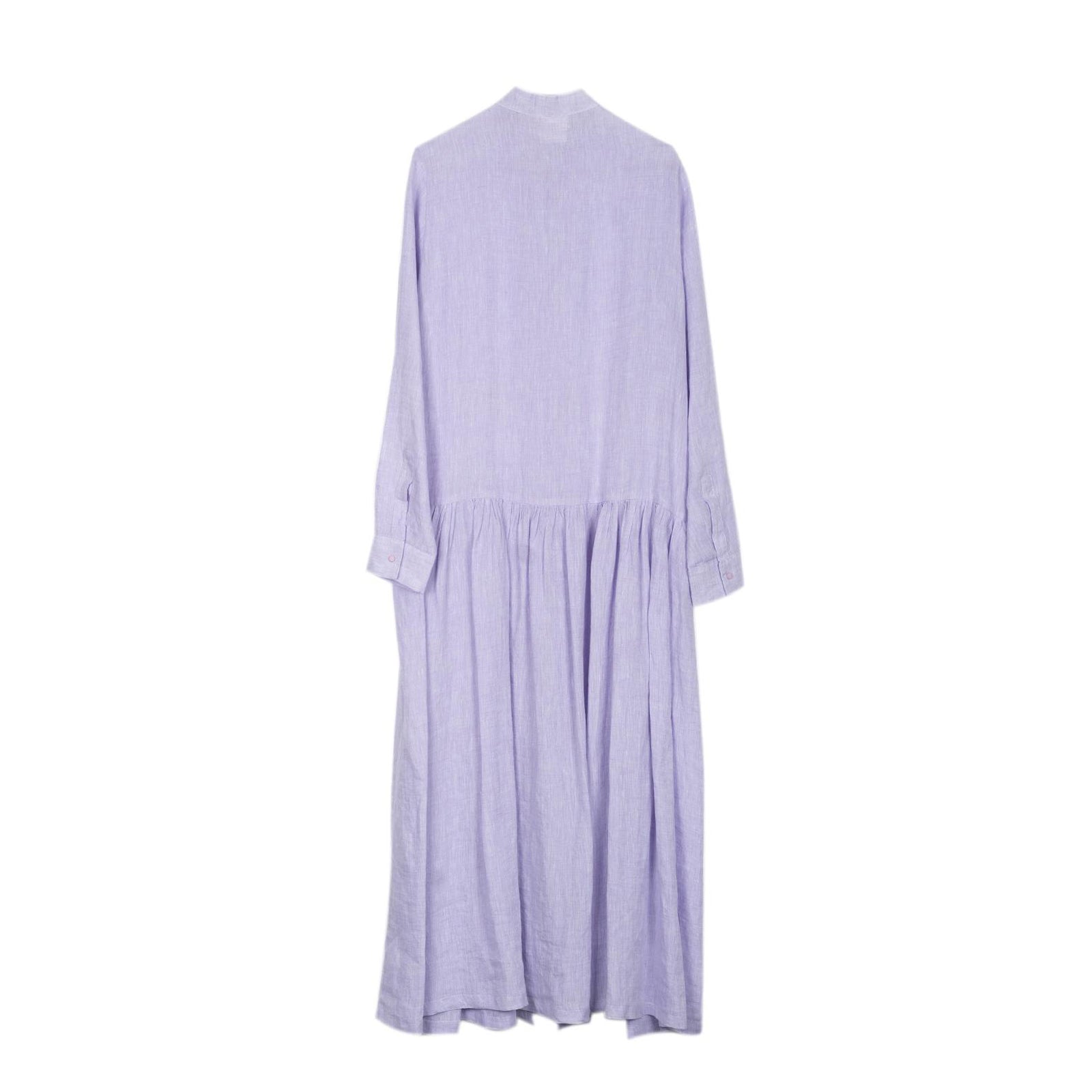 Vestito lungo donna in lino lilla