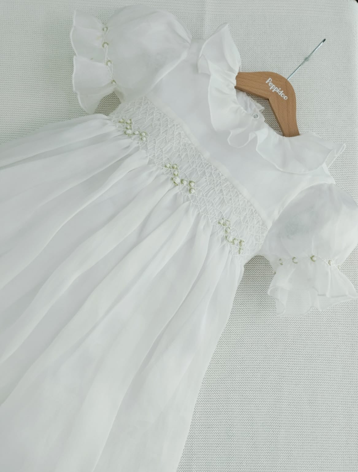 Vestito battesimale in organza