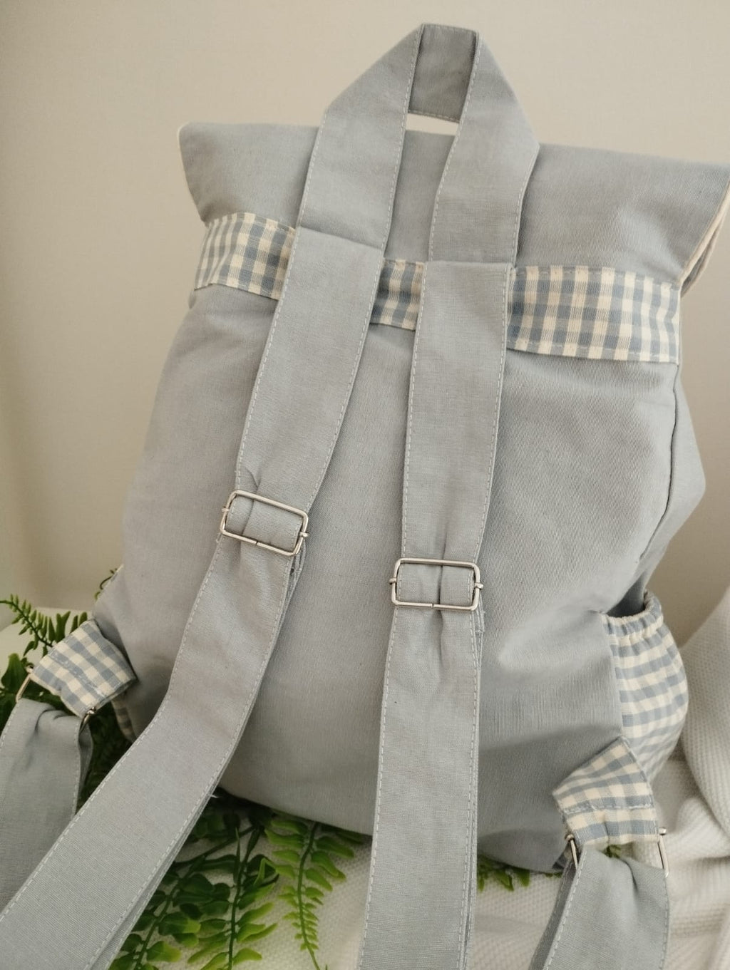 Zaino con tasche laterali celeste
