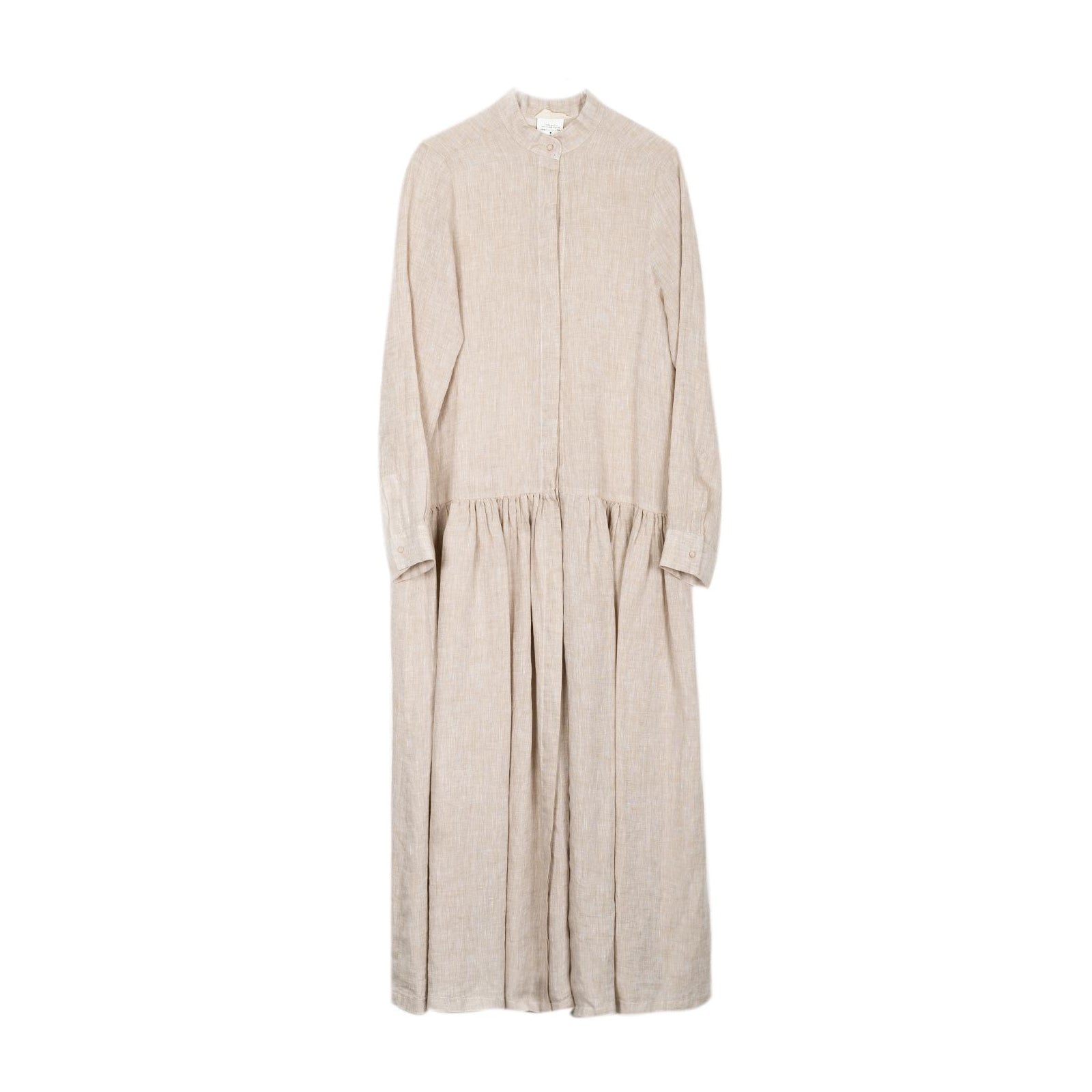 Vestito lungo donna in lino sabbia