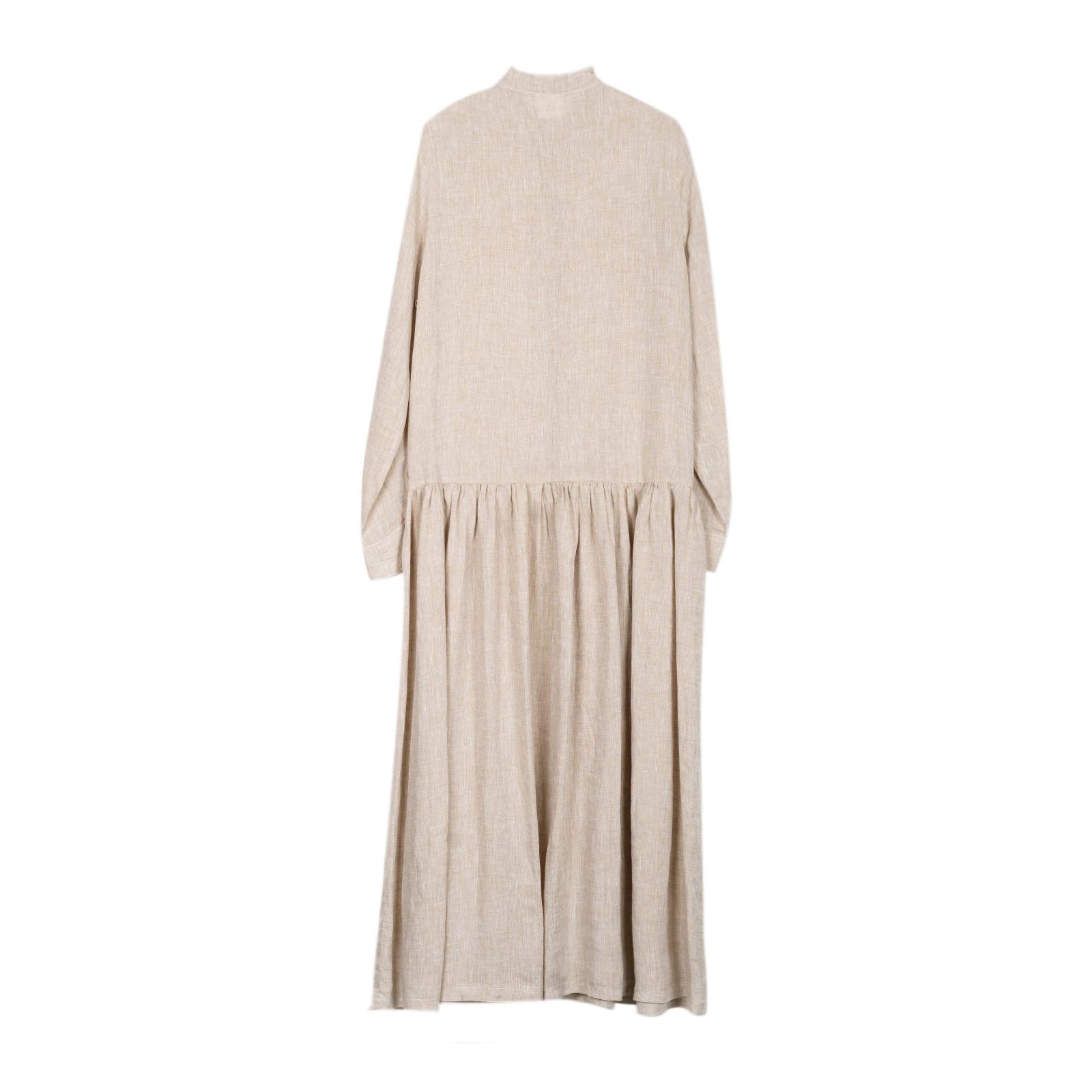 Vestito lungo donna in lino sabbia